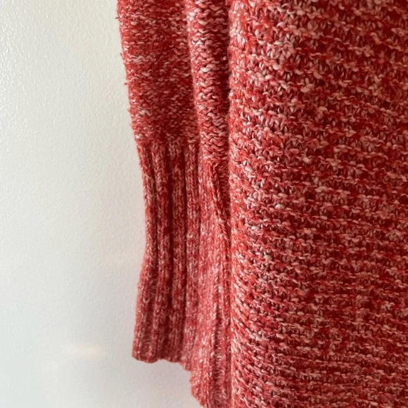 Modcloth Orange Marled Open Draped Cardigan, Pockets, Long Cardigan, Medium - Picture 4 of 9